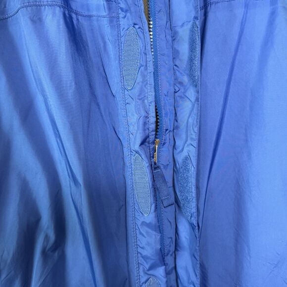 Cabela's Mens M Blue Full Zip Hooded Packable Windbreaker Jacket *Stained* - Picture 10 of 16